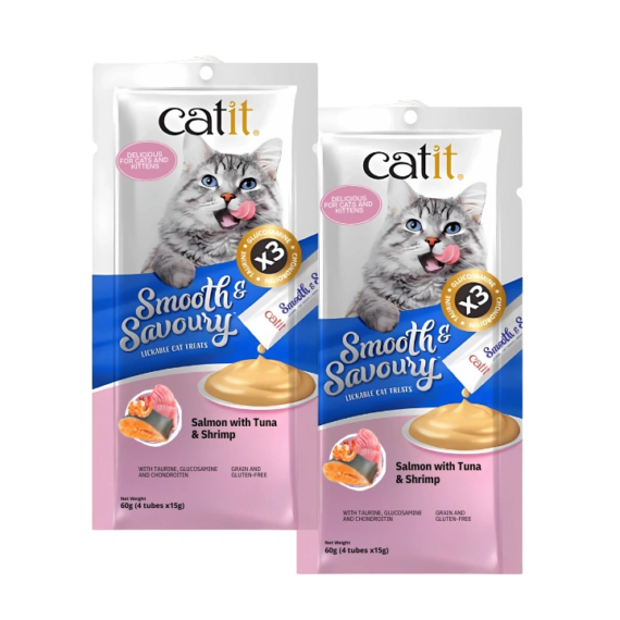 Catit Smooth & Savoury, Salmon with tuna & Shrimp