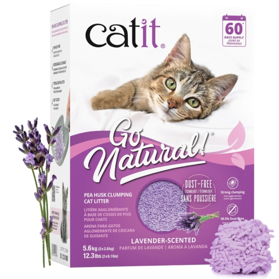 Natural Pea Husk Cat Litter, Lavender