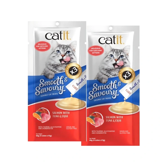 Catit Smooth & Savoury, Salmon with tuna & crab