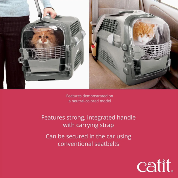 Catit Cabrio Carrier- Cherry Red - Image 3