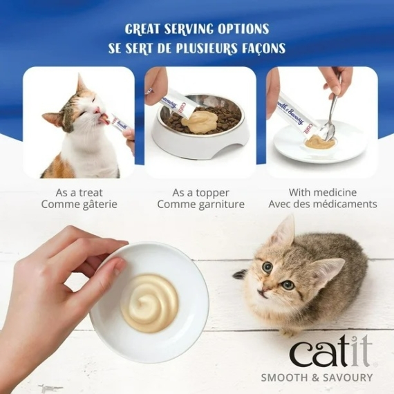 Catit Smooth & Savoury, Salmon with tuna & crab  (4x15g per pack) - Image 4