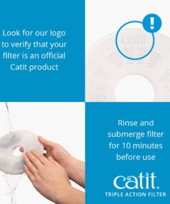 Catit flower fountain Triple Action Filter – 2 Pack - Image 3
