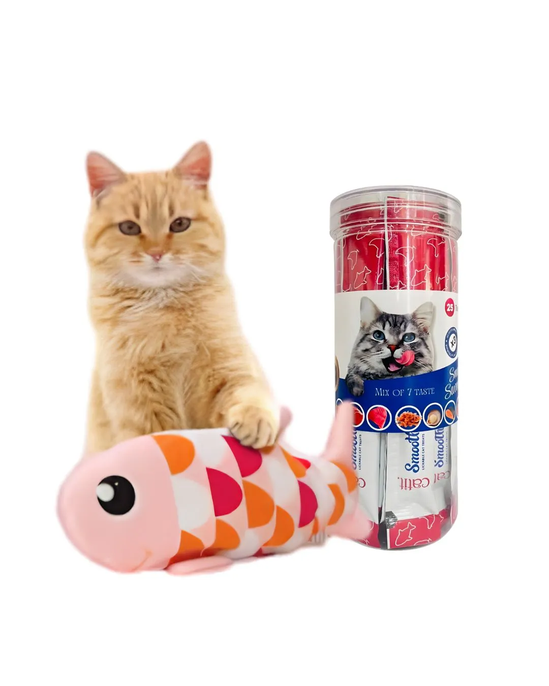 Catit Premium Moving Toy and 25 Creamy Treats Combo (Play & Hydrate Pack)