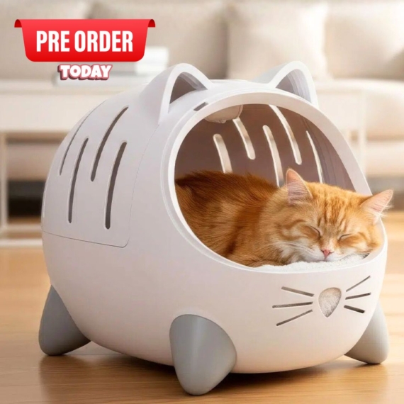 New Catit PIXI Mio 2-in-1 Cat Carrier & Bed – Cushion Included, Vet & Car Ready