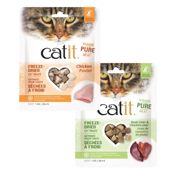 Catit Protein & Liver Freeze-Dried Treats Combo (Chicken + Duck Liver & Chicken Liver) – 2 x 28.4g