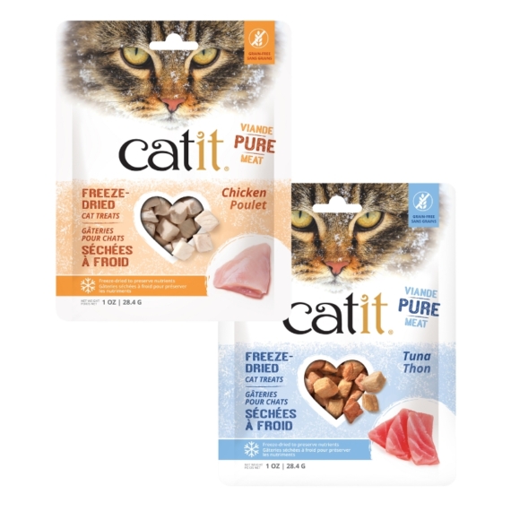 Catit Chicken & Tuna Freeze-Dried Cat Treats Combo – 2 x 28.4g