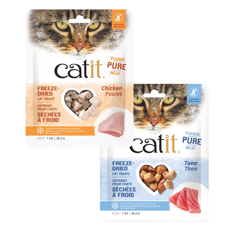 Catit Chicken & Tuna Freeze-Dried Cat Treats Combo – 2 x 28.4g