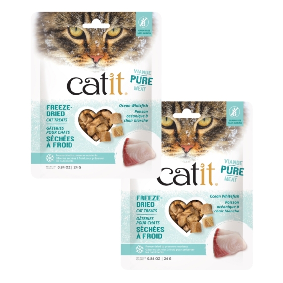 Catit Freeze-Dried Ocean Whitefish Cat Treats Combo (Pack of 2) – 2 x 28.4g